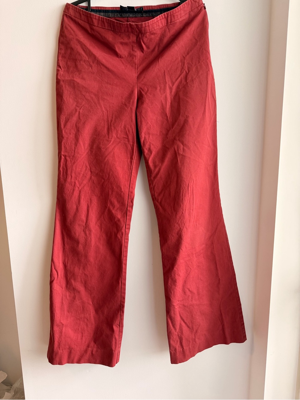 le château rust red high-waist trousers